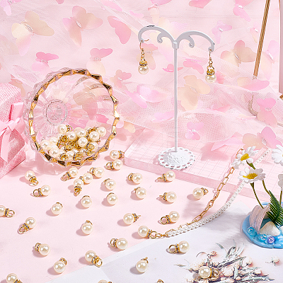 200Pcs ABS Imitation Pearl Pendants FIND-SC0019-99-1