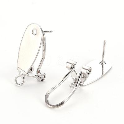 Brass Stud Earring Findings KK-Q735-141P-1