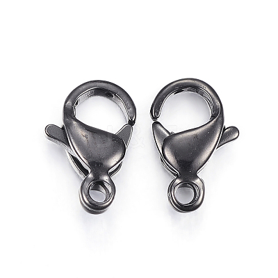 304 Stainless Steel Lobster Claw Clasps STAS-H353-E-02B-1