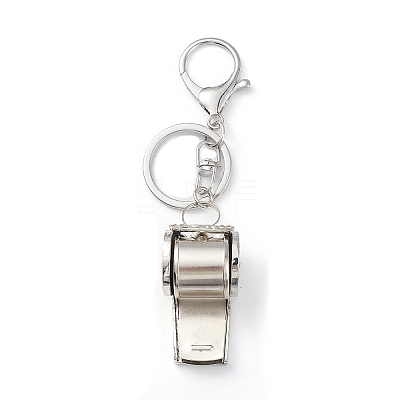 Shining Zinc Alloy Rhinestone Whistle Pendant Keychain KEYC-O014-01P-04-1