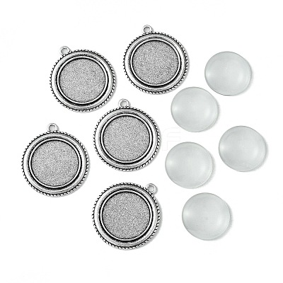 DIY Blank Tibetan Style Alloy Pendants Making Kit DIY-FS0005-80C-1