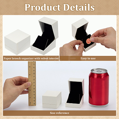 Paper Brooch/Badge Storage Boxes CON-WH0107-41A-1