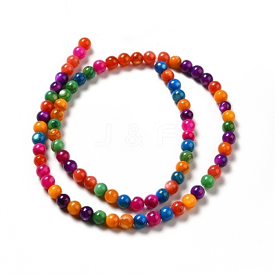 Dyed Natural Freshwater Shell Beads Strands SHEL-G014-05D-01-1