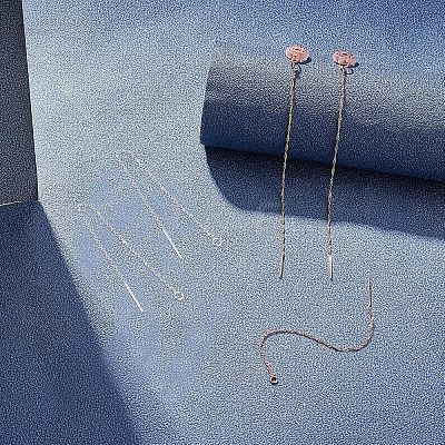 9 Pairs 3 Colors Brass Stud Earring Findings KK-UN0001-06-1