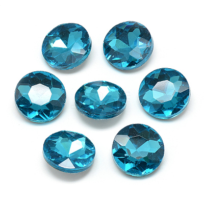 Pointed Back Glass Rhinestone Cabochons RGLA-T029-8mm-13-1