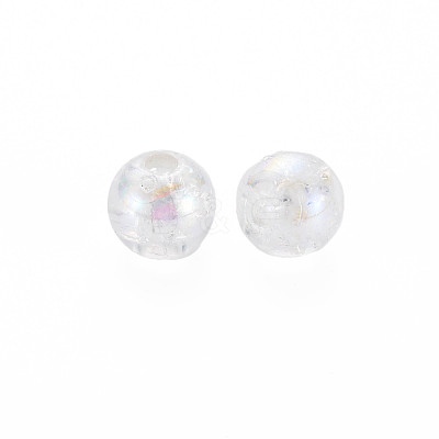 Transparent Crackle Acrylic Beads MACR-S373-66-L06-1