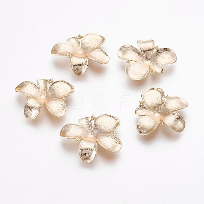 Brass Pendant Rhinestone Settings KK-F765-07G-1