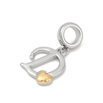 Brass European Dangle Charms LS-KK-Z097-01D-GP-1