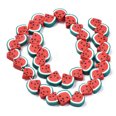Handmade Polymer Clay Bead Strands CLAY-R069-01J-02-1
