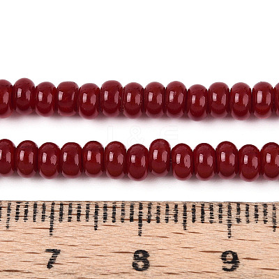 Opaque Spray Painted Glass Beads LS-GLAA-ZX008-4mm-18O-1