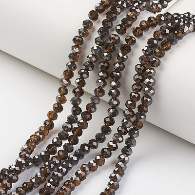 Electroplate Transparent Glass Beads Strands EGLA-A034-T4mm-P16-1