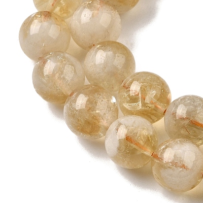Heated Natural Citrine Beads Strands G-D323-A01-10mm-A-1