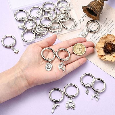 24Pcs 12 Styles Cowboy Theme Mixed Shapes Alloy Shoes Charms HJEW-CJ00041-1