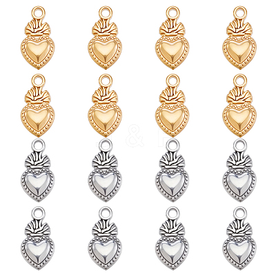16Pcs 2 Colors 304 Stainless Steel Pendants STAS-HY0002-04-1