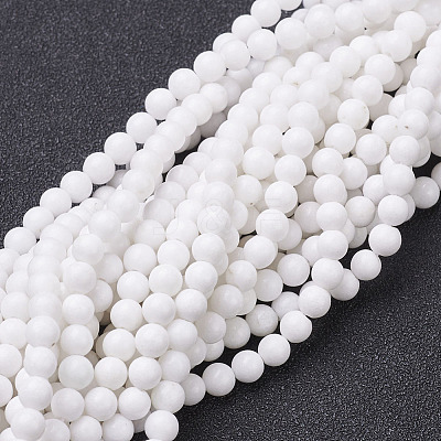 Natural Mashan Jade Round Beads Strands X-G-D263-4mm-XS01-1