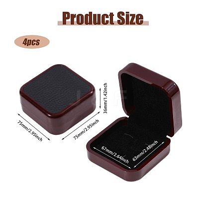 Plastic & PU Leather Jewelry Cufflink Boxes CON-WH0117-14B-1