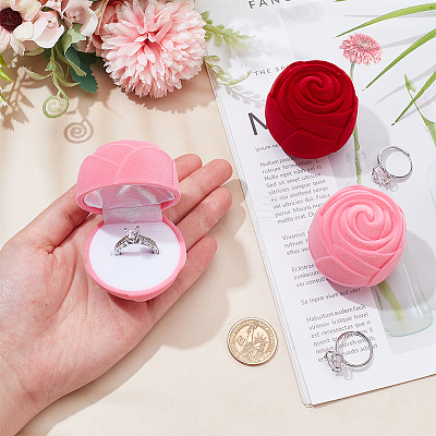 Rose Velvet Jewelry Boxes LS-CON-WH0092-63A-1