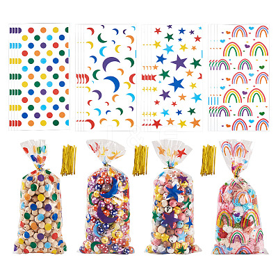4 Styles OPP Cellophane Candy Storage Bags Sets ABAG-TAC0013-20C-01-1
