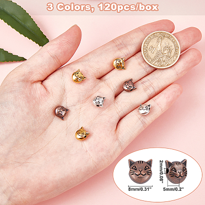 Tibetan Style Alloy Kitten Beads TIBEB-PH0004-75-RS-1