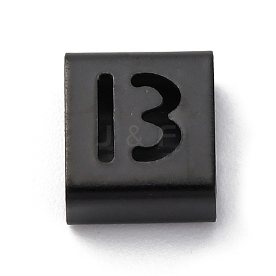 Ion Plating(IP) 304 Stainless Steel Square Slide Charms STAS-L132-12B-B-1