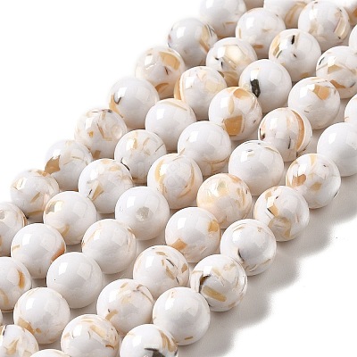 Synthetic Turquoise and Sea Shell Assembled Beads Strands G-D482-01D-05-1