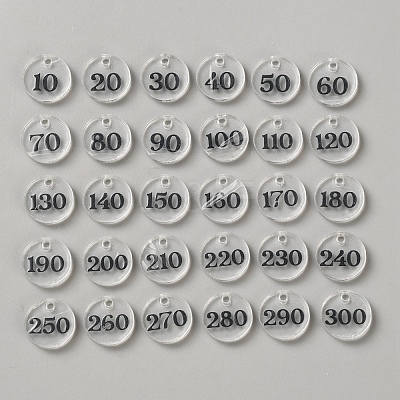 Transparent Acrylic Locking Stitch Marker Sets TOOL-WH0059-054A-1
