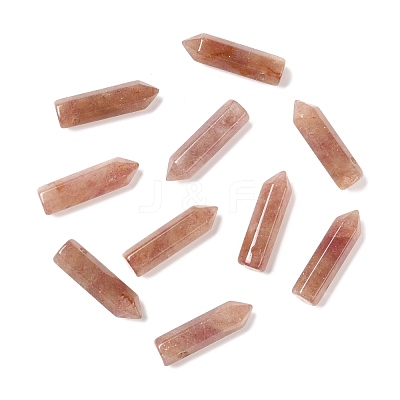 Natural Strawberry Quartz Pointed Pendants G-D460-01K-1