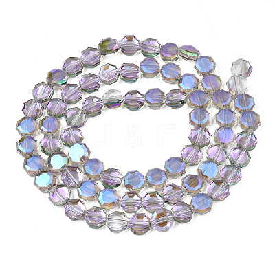Electroplate Translucent Glass Beads Strands EGLA-N002-27-D01-1