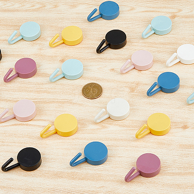 28Pcs 7 Colors Plastic Hook Hangers AJEW-DC0001-18-1