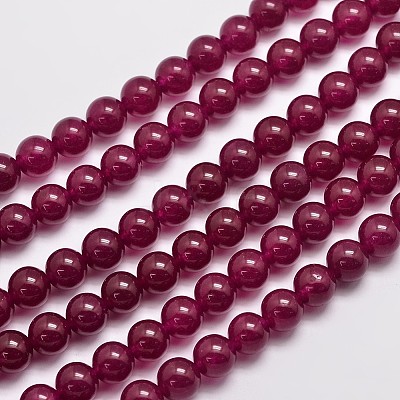 Natural & Dyed Malaysia Jade Bead Strands G-A146-8mm-A15-1