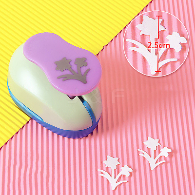 Plastic Paper Craft Hole Punches KICR-PW0001-12-35-1