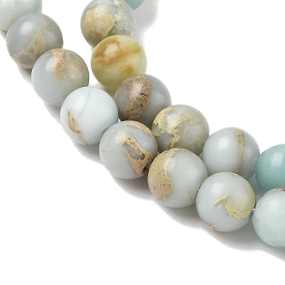 Natural Shoushan Stone Beads Strands G-B155-A01-6mm-1