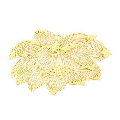 Brass Filigree Big Pendants KKC-T003-15G-1