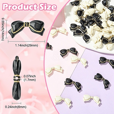 40Pcs 2 Colors Opaque Acrylic Beads SACR-CJ0001-91-1