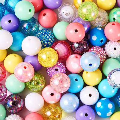 82Pcs 32 Style Mixed Style Acrylic Beads MACR-TA0001-23-1
