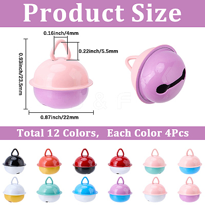 48Pcs 12 Colors Zinc Alloy Pendants FIND-SP0005-30-1