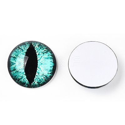 Glass Cabochons GGLA-T004-02W-1