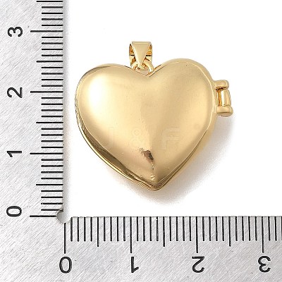 Valentine's Day Brass Heart Locket Pendants KK-D431-035D-G-1