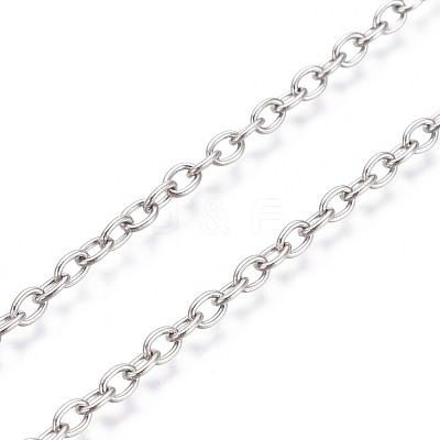 Tarnish Resistant 304 Stainless Steel Cable Chains CHS-L024-015P-1