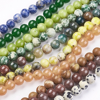 Round Gemstone Beads Mix M-GSR8MM-1