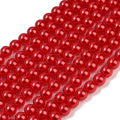 ABS Plastic Imitation Pearl Round Beads MACR-S789-8mm-14-1