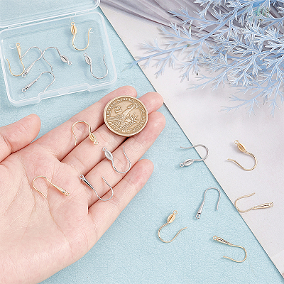 8 Pairs 4 Style Brass Earring Hooks KK-AR0002-73-1