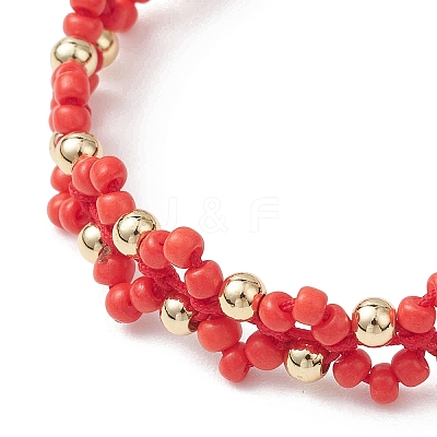 5Pcs Glass Braided Beaded Bracelets BJEW-MZ00304-1