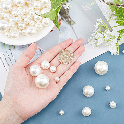 Resin Imitation Pearl Beads RESI-CA0001-07-1