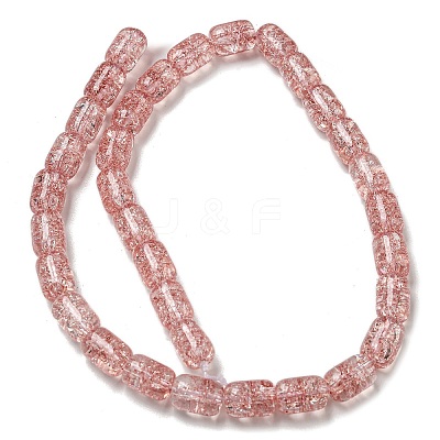 Transparent Crackle Glass Beads Strands GLAA-NH0001-04I-1