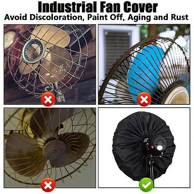 Polyester Wall Mounted Electric Fan Dust Cover AJEW-WH20010-65C-1