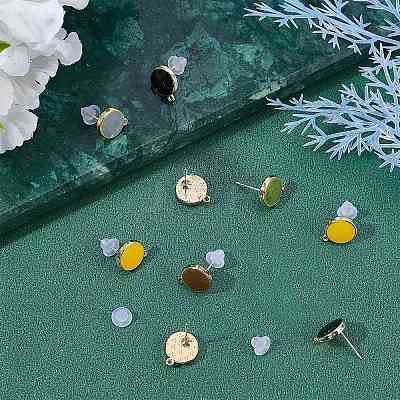 20pcs Alloy Enamel Stud Earring Findings FIND-FH0004-30-1
