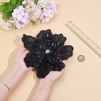 3D Polyester Embroider Thread Iron on/Sew On Patches PATC-WH0023-21A-1
