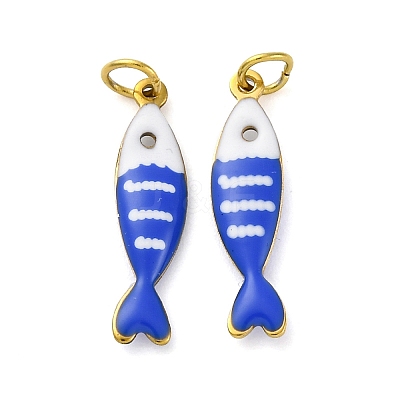 304 Stainless Steel Enamel Pendants STAS-E550-40G-01-1