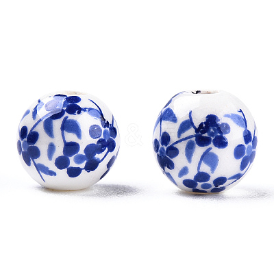 Handmade Porcelain Beads X-PORC-E021-02B-1